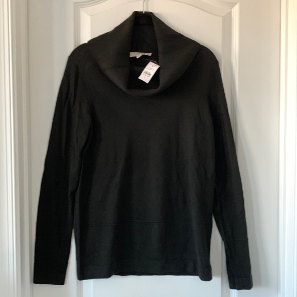 LOFT Sweaters - NWT LOFT Cowl Neck Long Sleeves Black Sweater Size S